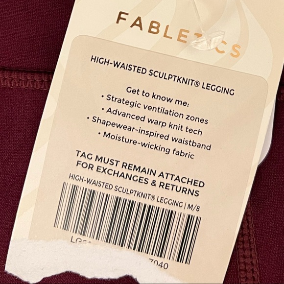 Fabletics leggings, port wine - Picture 4 of 6